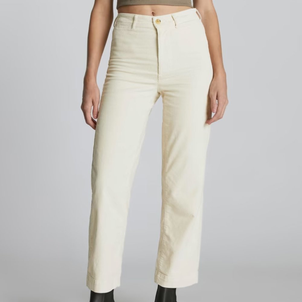 Everlane Corduroy Wide Leg Pants in Canvas